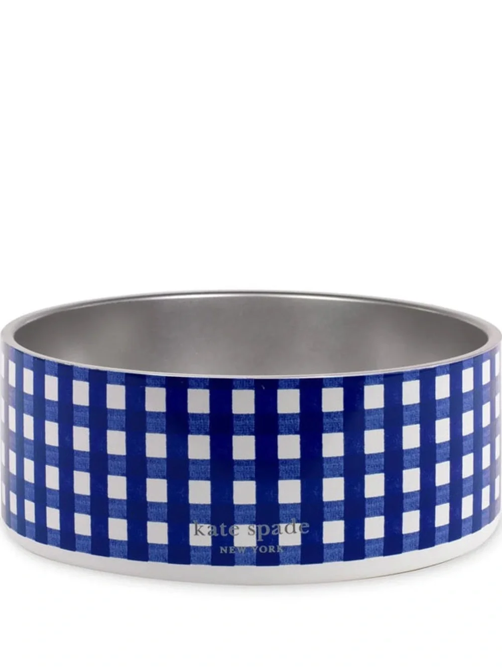 Kate Spade Small Dog Bowl -Navy Gingham (16oz)
